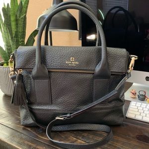 Kate Spade Black Pebble Leather Shoulder Bag